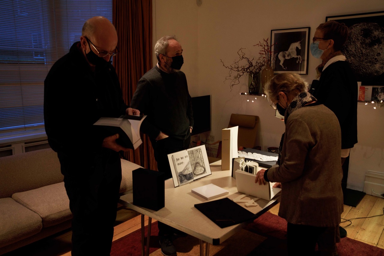 One and many pages at a very private view, London 2021